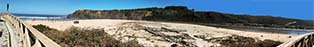 Panoramica da Praia de Odeceixe vista do lado Algarvio