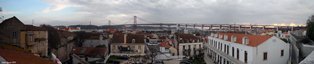Alcantara e Ponte 25 Abril vistas do Jardim das Necessidades