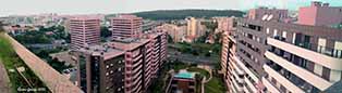 Panorâmica para Sul, fotografada do 14º piso do 
edificio da Mallo Clinic.